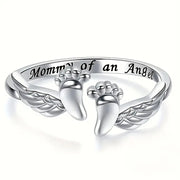 Ein Legierungsring "Mama eines Engels" verstellbar, Muttertags-Vatertagsgeschenk für Mutter/Vater