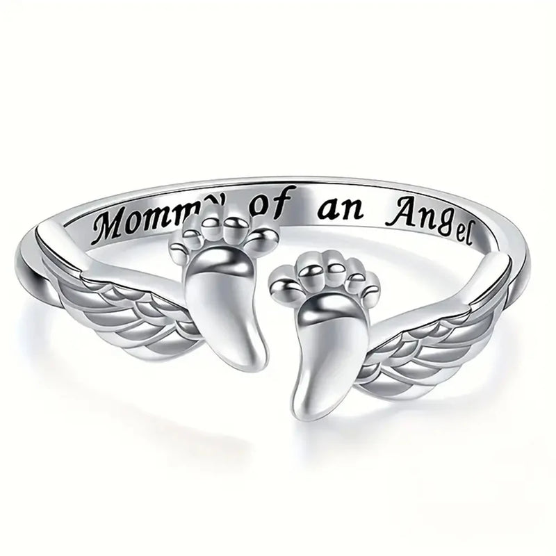 A Alloy Mommy of an Angel Adjustable Ring Mother's Day Father's Day Gift for Mother's Father