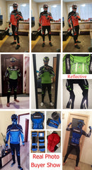 Hochwertiges Profi-Fahrradtrikot Langarm-Set Herren Fahrradbekleidung MTB Radsportbekleidung 3D Gepolstert Atmungsaktive Sportbekleidung Komplette Kits
