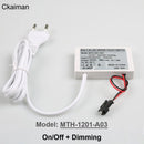 Input 220V Built-in Transformer Output 12V 1A 12W Single Button Mirror Touch Sensor Switch for Mirror LED Light Touch Switch