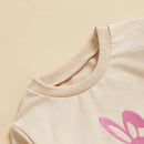 Adorable Bunny Print  with Matching Hat for Infant Baby Girl Boy Easter Outfit Spring Clothing Set