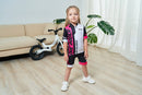 2022 Children's Balance Bike Cycling Clothes Short Sleeve Cycling Jersey Set For Kid Summer Sports Girl Bicycle Clothing