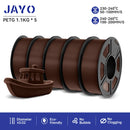JAYO petg 3d printer filaments PETG 5Rolls 1.75mm Mixed Color Bubble Free FDM 3D Printer Material for 3d pen refill 1.1kg/1rolls