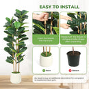 5/6/7 FT Artificial Fiddle Leaf Fig Tree with Pot Faux Trees with Artificial Plants Fiddle Leaves Greenery Fake Tree for Home