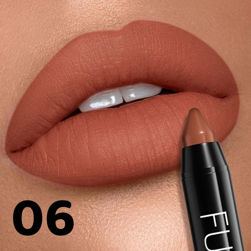 16 Color Nude Brown Lipliner Pen Waterproof Lipstick Sexy Red Matte Contour Lip Tint Lasting Lips Korean Makeup product lipgloss