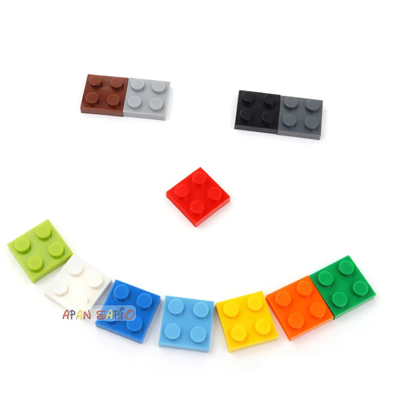 30pcs/lot DIY Blocks Building Bricks Thin 2X2 Educational Assemblage Construction Toys for Children Size Compatible With 3022