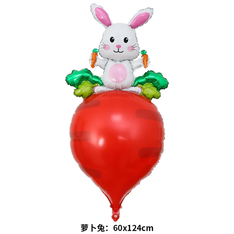 Easter Balloons Large Bunny Egg Foil Balloons Easter Egg Balloon Baby Shower Happy Easter Themed Party Decorations Supplies