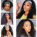 Schwarze gelockte Haar-Haarband-Perücken 18 Zoll Ombre Braun Afro Krauses Lockenhaar für afrikanische Frauen Soku Glueless Wig 150% Dichte