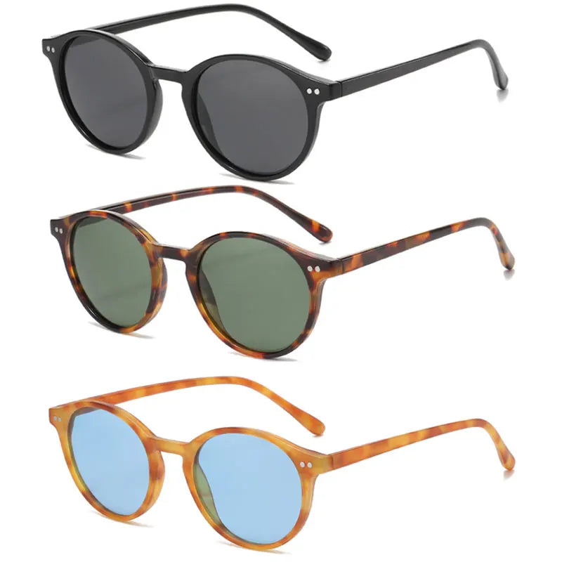 Retro Round Polarized Sunglasses Men Women Classic Leopard Frame Sun Glasses Fashion Black Driving Male Female Goggles UV400