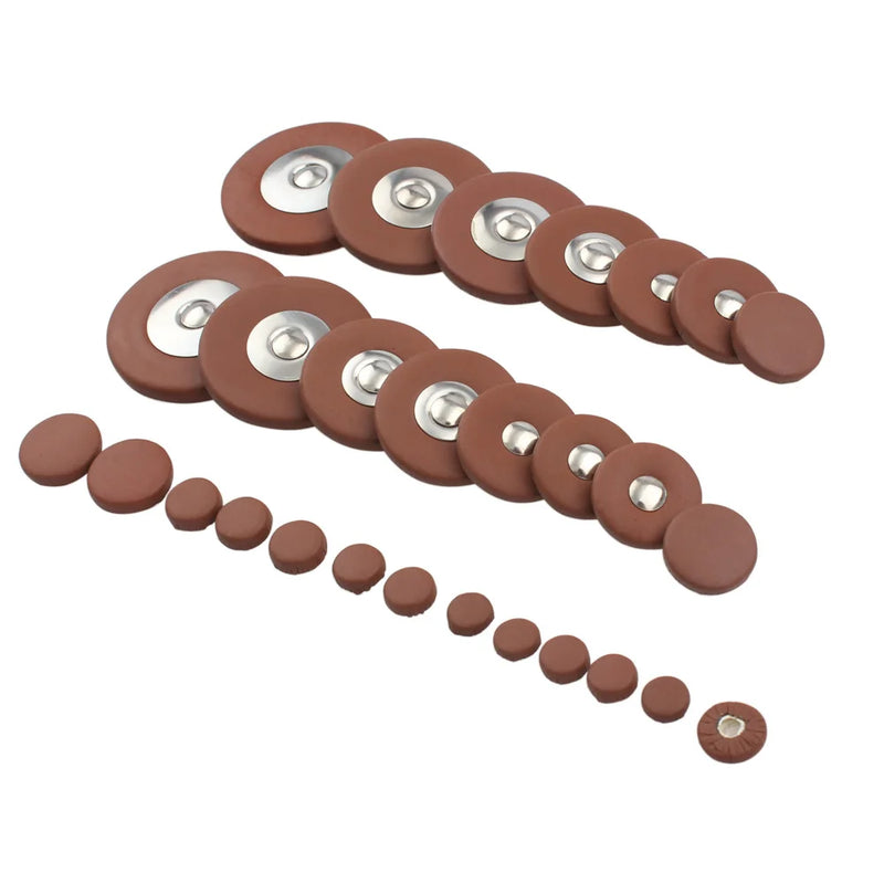 Sax Pads Leather Material Alto/Tenor/Soprano Saxophone Replacement Parts Artificial Leather Woodwind Instrument Accessories