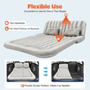 Air Travel Bed Flocking Bed SUV/Car 2 Pillow For Camping Inflatable Mattress Car Truck Black/Grey/Beige