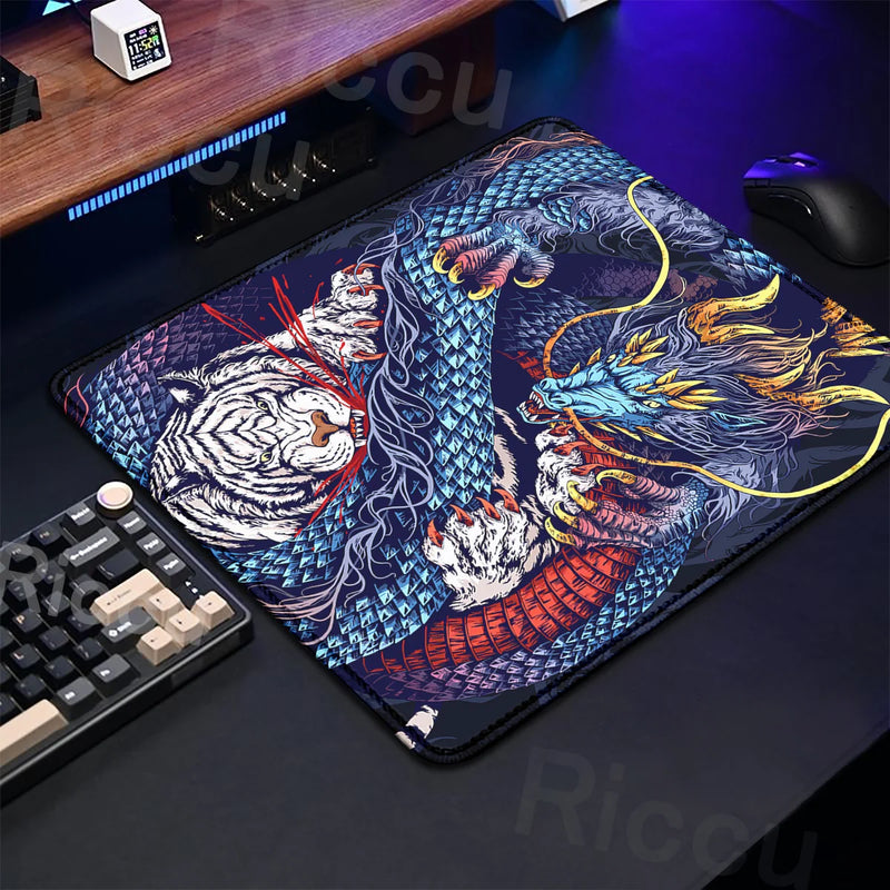 45X40cm Anime Mouse Pad Speed Control E-sport Dragon Gaming Laptops Small Size Keyboard Mat XS Rubber Portable Gamer Deskmat DIY