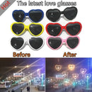 Heart Shaped Love Effects Glasses Watch The Lights Change Heart Diffraction Glasses At Night  Love Lights Unisex New Gifts