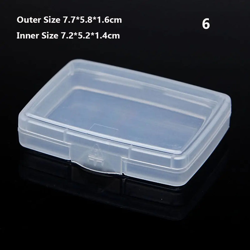 8Styles Plastic Storage Box Small Square Clear Black Box For Jewelry Diamond Embroidery Craft Bead Pill Home Storage Supply