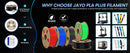 JAYO 1100G 3D HS PETG/ PLA/PETG/PLA+/PLA Meta/PLA Matte Filament 1.75mm 3D Printing Materials for 99% 3D FDM Printer & 3D Pen