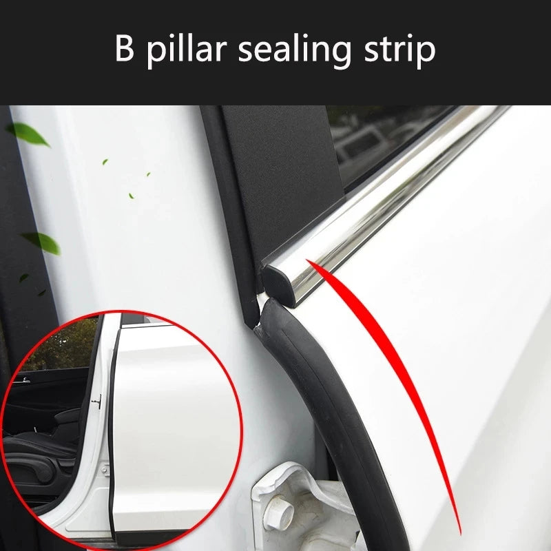 Car Seal Door Weatherstrip Car Door Edge Rubber Sealing For Car B Pillar Protection Sticker Front Auto Door Sealant 2Pcs/Lot