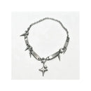 Stainless Steel Punk Star Riveted Choker,Rock Jewelry,Hippie,Goth,Design Sense,Spike,Cross Star,Nose Charm,Necklace for Women