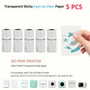Color On Clear Sticky Paper Mini Thermal Paper Transparent Self-Adhesive For Portable printer T02/M02 For Memo Scrapbook Diary