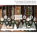 Christmas Window Stickers Merry Christmas Decorations For Home 2024 Christmas Wall Sticker Kids Wall Decals Happy New Year 2025