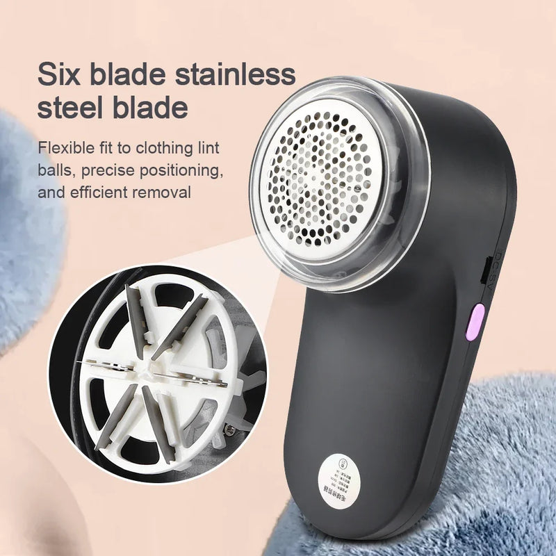 Electric Hairball Trimmer Household Clothes Shaver Fabric Lint Remover USB Rechargeable Fluff Fabric Shaver Cleaning Device