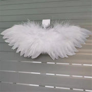 White Black Crafts Mini Feather Angel Wing 1/6 Doll 20cm Cotton Doll Decoration Party Birthday Gift Easter Valentines Day