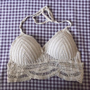 Sommerurlaub Strand Camis Lady Sexy Quasten Häkel-Camisole Frauen Sexy Quasten Bikini Camis weibliche Häkel-Neckholder Bikini-Tops