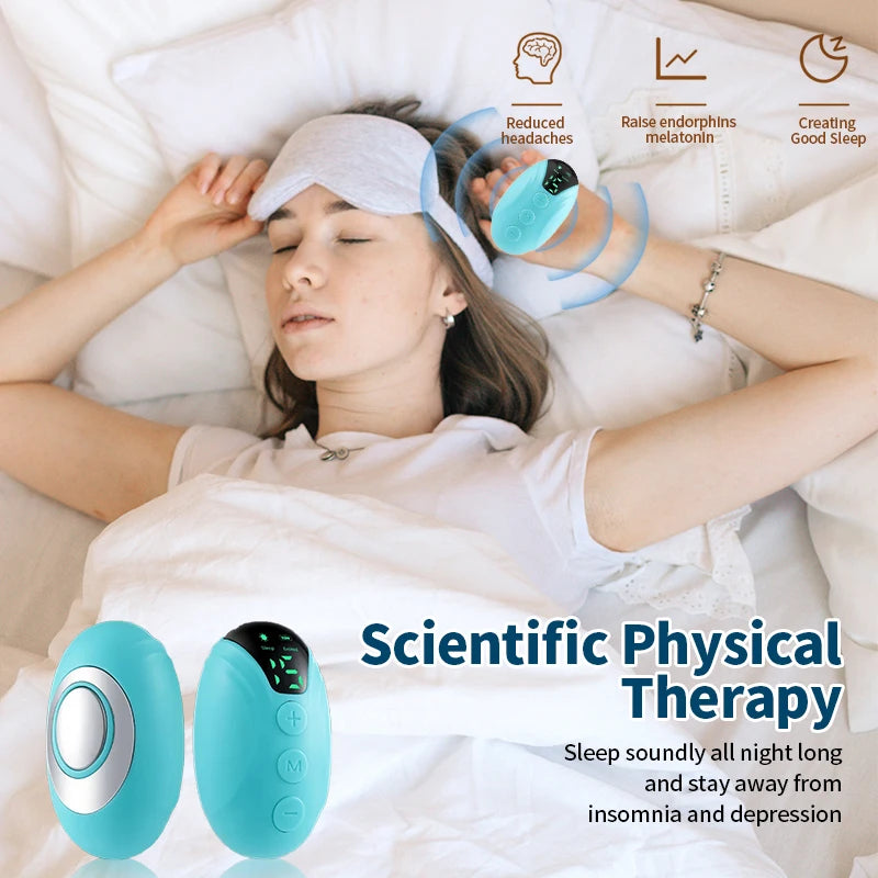 Handheld Sleep Aid Device Anxiety Relief Improve Insomnia Help Night Sleeping Hand Held Smart Micro Current Sleep Instrument
