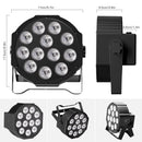 Fieryzeal 4PCS Battery LED Par Light RGBW Stage Flat Strobe Light Par Light DMX512 Effect Stage Light for DJ Disco Party Wedding