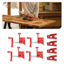 4 Pack 3/4" Wood Gluing Pipe Clamp Set Heavy Duty PRO Cast Iron Quick Release Bar Clamps Kit with Wide Base for Woodworking