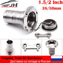 1.5" and 2" 38mm or 50mm 316 Stainless Steel Marine Boat Hardware Deck Filler Fuel Water Waste Diesel Gas Key Cap Fuel Water Was