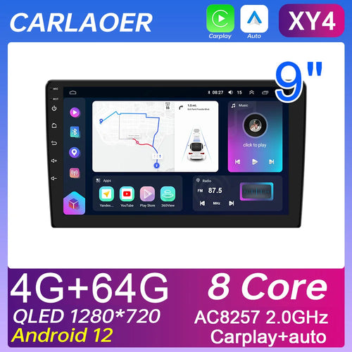 9 Zoll Car Play Android Radio Multimedia CarPlay Android Auto 2 Din Stereo-Receiver-Player 8 Core für Toyota Nissan Honda FIAT