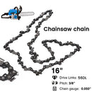 16In Chainsaw Chain 57 Drive Links Chainsaw Chain 3/8" LP Mini Guide Saw Chain Replacement Portable 0.050" Gauge Chainsaw Chain