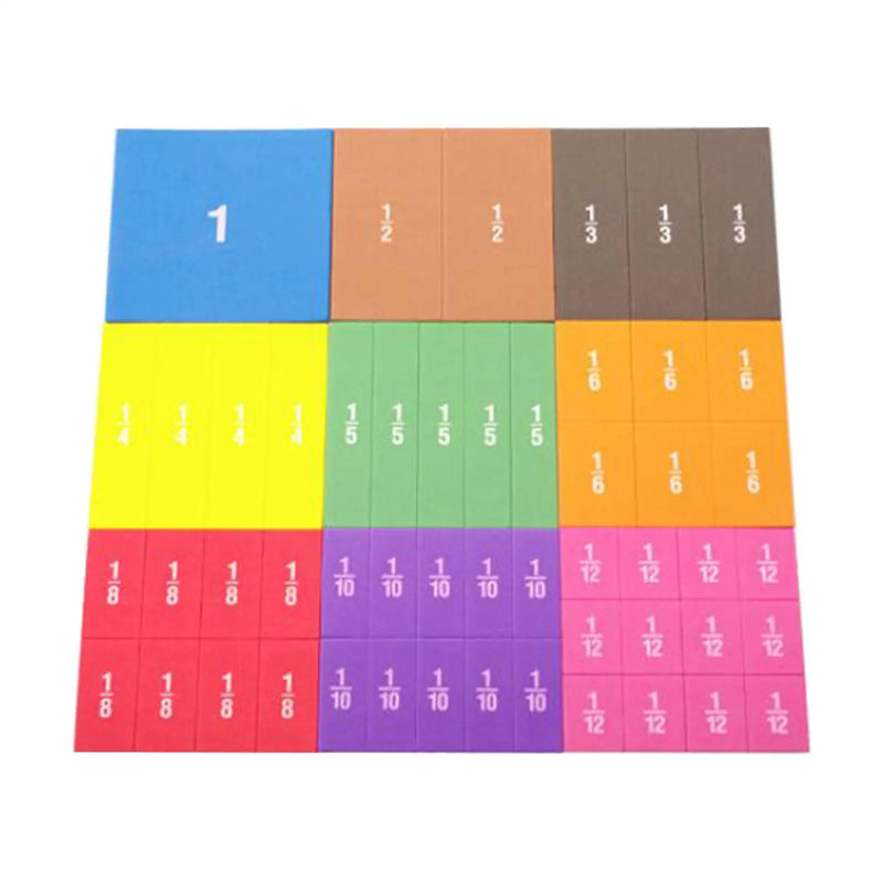 51 Pieces Colorful Fraction Cubes Math Manipulatives Math Materials for Kids Teaching Aids Class Activities Montessori Toys