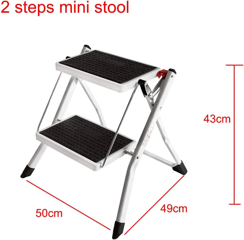 DayPlus Safety Folding Step Stool 2-4 Step Ladder Portable Foldable Stepladder Anti Slip Feet  for Indoor Outdoor Home Office