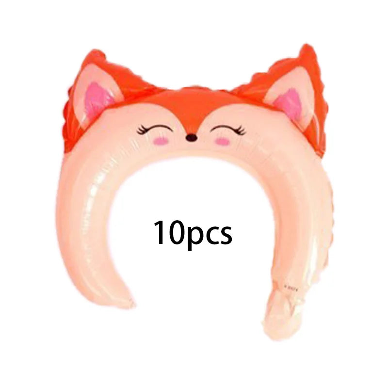 Fox Birthday Decorations Balloon Cupcake Toppers Woodland Animals Theme Party Dress Up Supplies Fox Paper Lantern Kids Gifts