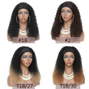 Schwarze gelockte Haar-Haarband-Perücken 18 Zoll Ombre Braun Afro Krauses Lockenhaar für afrikanische Frauen Soku Glueless Wig 150% Dichte