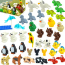 MOC City Animal Zoo Fram Accessories Building Block Figures Goat Sheep Eagle Owl Panda Parrot Seagull Penguin Bricks Toy Gift