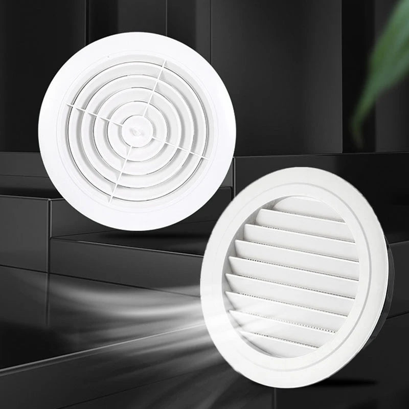 Wall Ceiling Air Vent Exhaust Hood Round Ducting Ventilation Grilles Bathroom Waterproof Outlet Cooling Home Office Air Vent