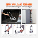 SucceBuy 176 lbs Folding Hand Truck Dolly Aluminum Stair Climbing Cart with Telescoping Handle Luggage Trolley for Home Shopping