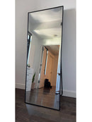 CASSILANDO Full Length Mirror 65" * 24 ", Floor Standing Mirror, Black Metal Frame Mirror， Full Body Mirror