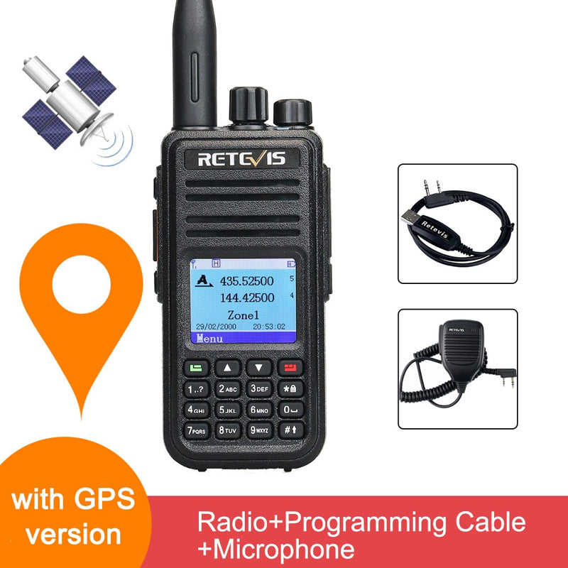 Retevis RT3S DMR Digital Walkie Talkie Ham Radio Stations Walkie-talkies Professional Amateur Two-Way Radio VHF UHF GPS APRS 5W