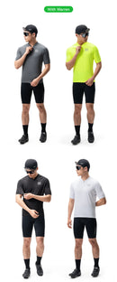 ROCKBROS Men Cycling Jersey Summer Breathable MTB Road Bicycle T-shirts Quick Dry Sports Run Short Sleeve T-shirt Bike Tops