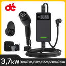 dé Electric Car charger Type 2 16A 3.7kW Schuko with Digital Display 6m 8m 10m 15m 20m Charging Cable Mode 2 for Home Outdoor