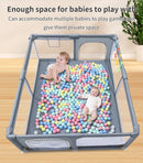 2026 Baby Playpens Light Gray Corralito for Baby Playground with Pull Ring Child Safety Barrier Fence Ball Box Game Playpen