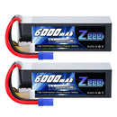 1/2pcs Zeee 6S 6000mAh FPV Drone Battery 22.2V 100C Lipo Battery with EC5 Plug for RC Car Buggy Helicopter Robots RC Model Parts