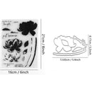 Lotus Flower Transparent Clear Stamps and Cutting Dies For DIY Craft Making Card Photo Album Scrapbooking Decoration Template
