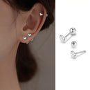 VOQ Silber Farbe Mode Liebe Schraube Ohrstecker Ohrringe für Frauen Studentinnen und Teenager Schmuck Geschenk Koreanische Ohrringe