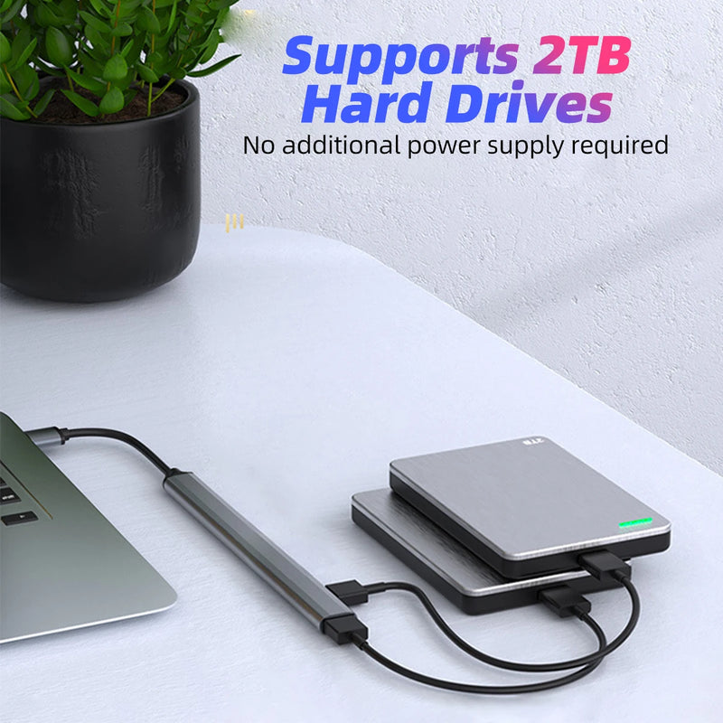 7 in 1 USB C HUB 3.0 Type C 4/7 Port Multi Splitter Adapter OTG USB Power Adapter for Macbook Pro 13 15 Air Mi Pro PC Laptop