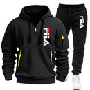Autumn and winter hot selling men's hooded sweatshirt+casual pants two-piece outdoor multi pocket pullover and sports pants set