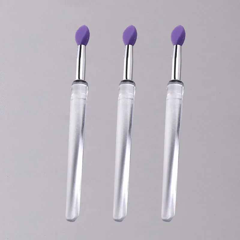 Soft Silicone Applicator Sticks Nail Powder Applying Manicure Brush Tools Washable Nail Art Silicone Pen For Uv Gel Polish